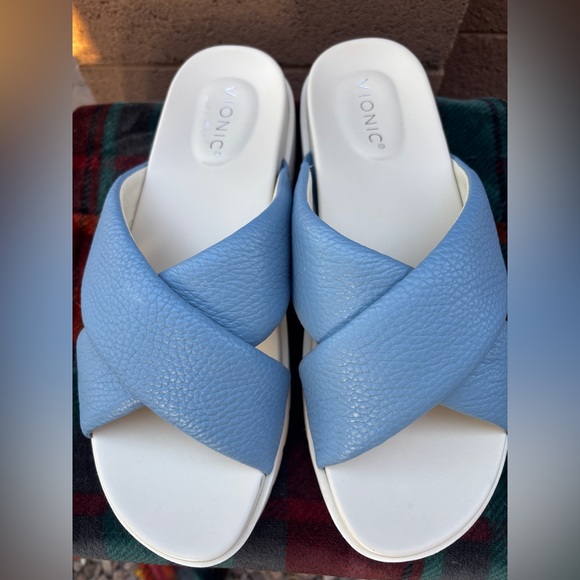 Vionic Vesta Sandals blue leather shoes 11 - Picture 7 of 8